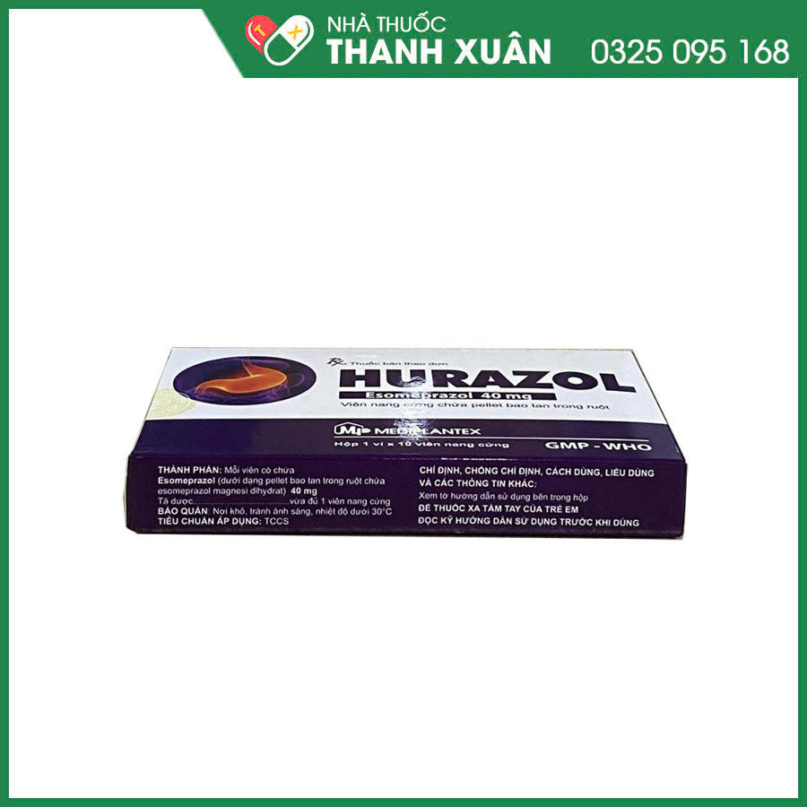 Hurazol thuốc điều trị trào ngược dạ dày, hội chứng Zollinger Ellison, viêm loét đường tiêu hoá